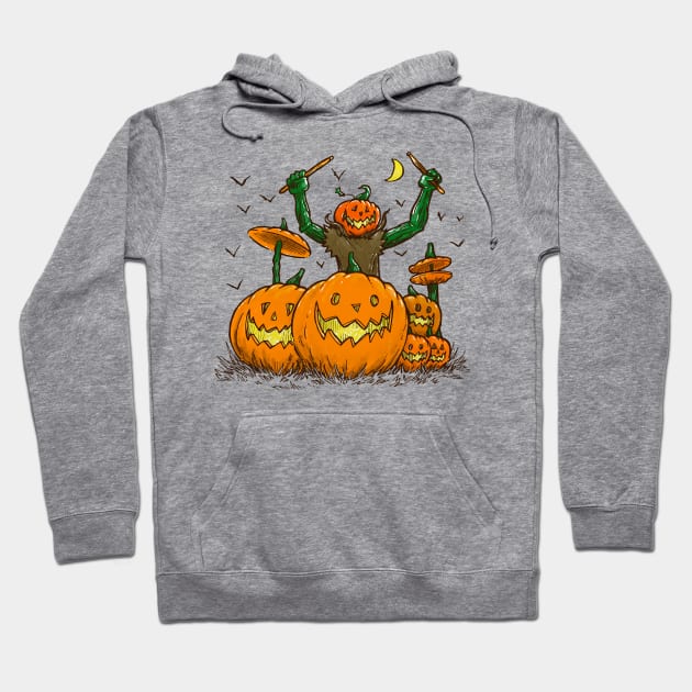 The Pumpkin Drummer Hoodie by nickv47